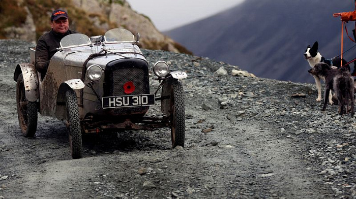 англия, ретро, автомобиль, подъем на холм