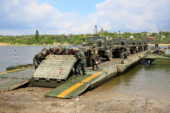 россия, армия, учения, юво, наводнение, мост