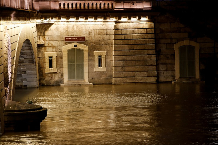 франция, париж, сена, наводнение