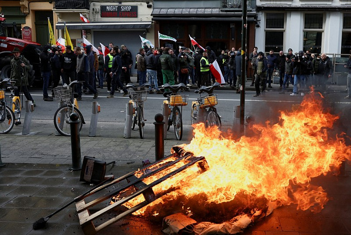 евросоюз, брюссель, фермеры, протест, торговля, соглашение, мерсокур