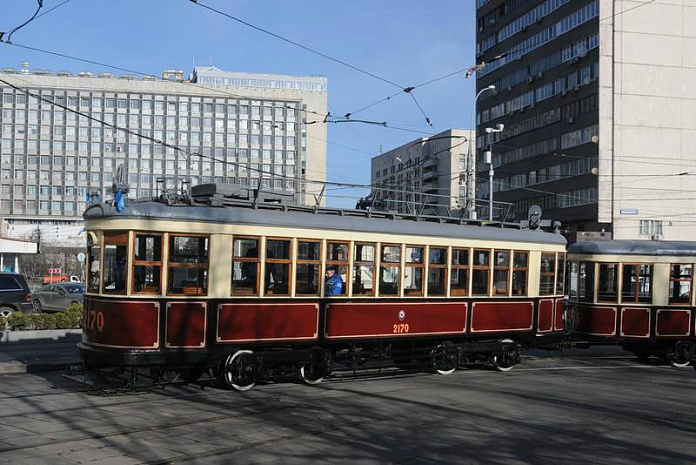 россия, москва, трамвай, парад, конка