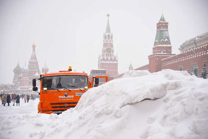 москва, снег, уборка