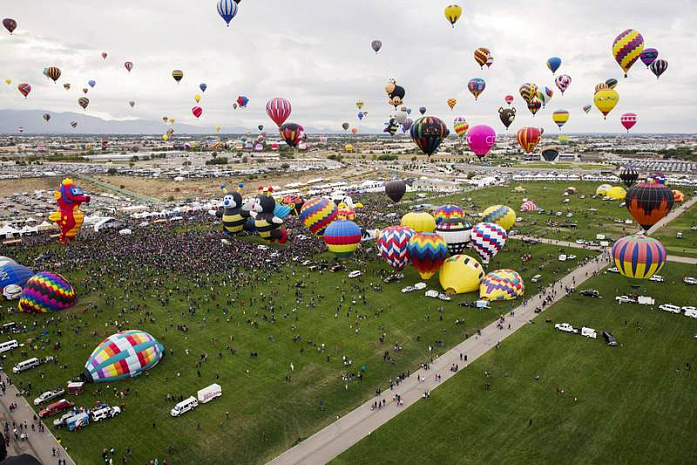воздушные шары, небо, фестиваль