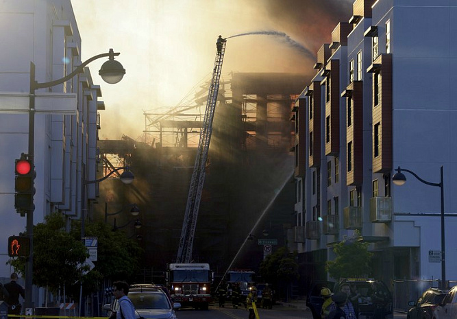 США, Сан-Франциско, пожар