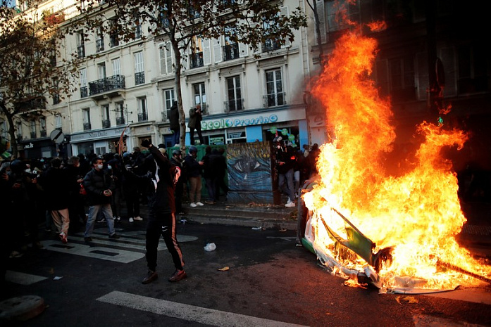 париж, франция, протесты