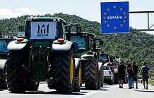 Фермерский протест разделил Испанию и Францию