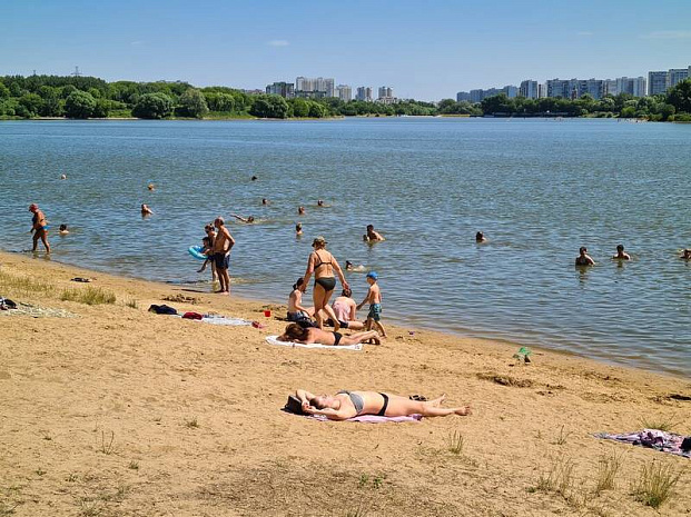 москва, жара, пляж, отдых