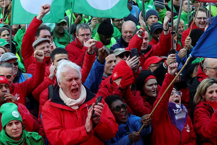 бельгия, брюссель, профсоюзы, протесты