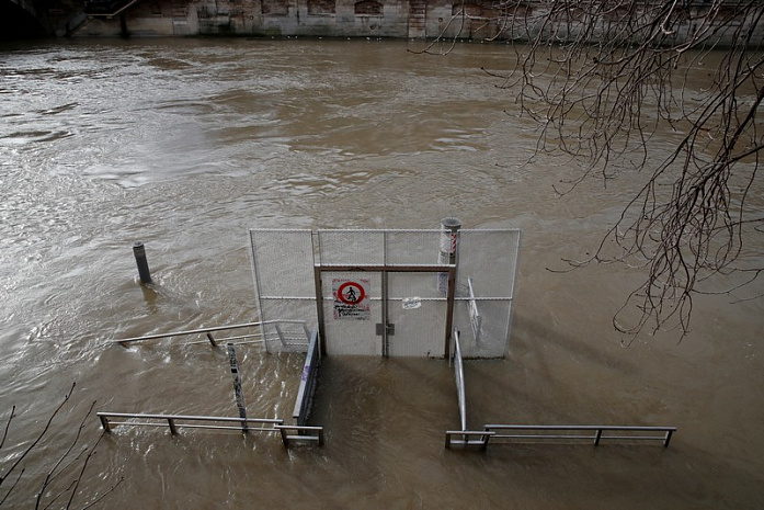 франция, париж, сена, наводнение