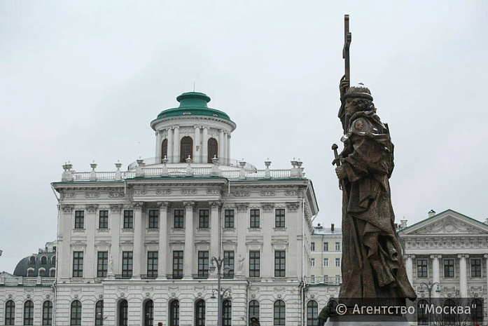 россия, москва, памятник, князь владимир