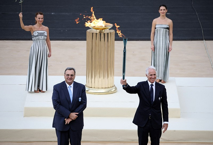 италия, греция, олимпиада, огонь, передача