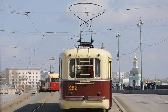 москва, трамвай, парад