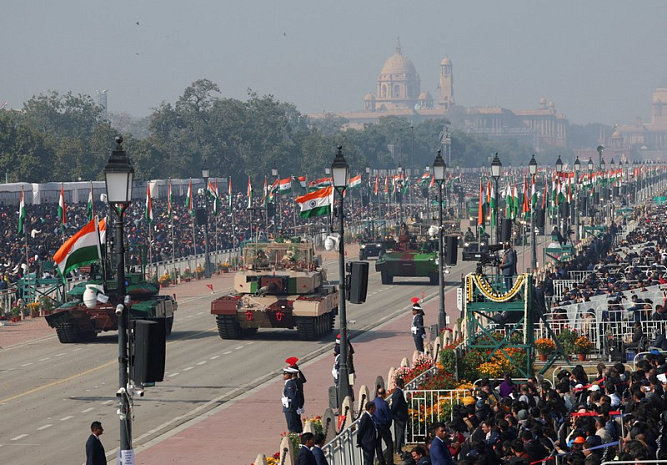 индия, день республики, армия, парад