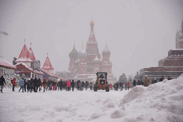 москва, снег, уборка