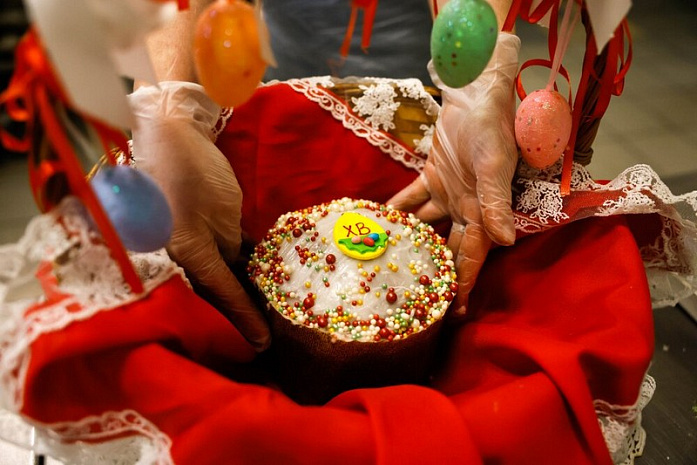 россия, москва, пасха, кулич