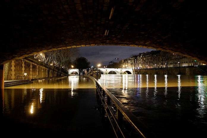 франция, париж, сена, наводнение