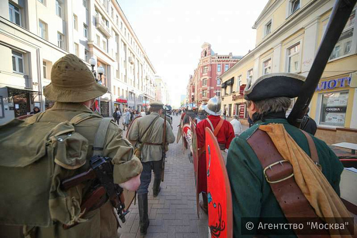 москва, арбат, история, парад, георгий победоносец