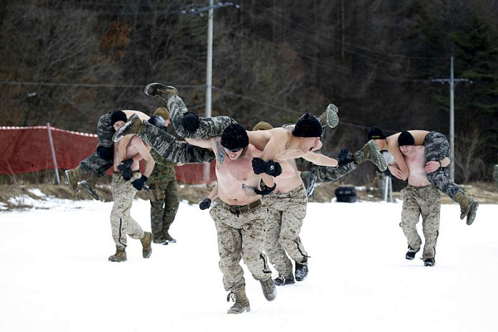 южная корея, сша, военные, учения, снег, зима