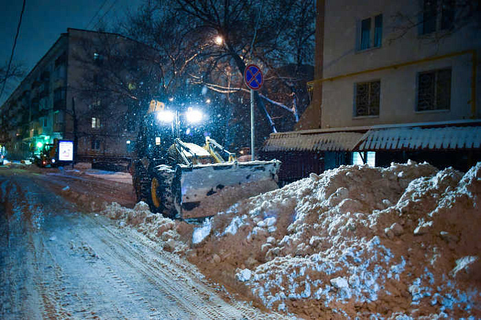 москва, снег, уборка