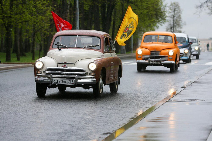москва, автомобили, ретро, автопробег победы