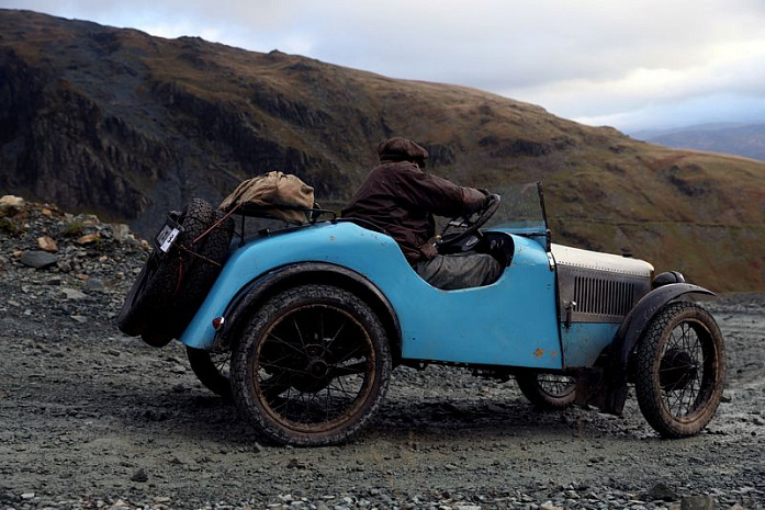 англия, ретро, автомобиль, подъем на холм