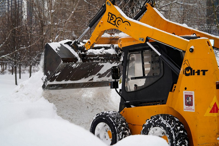 россия, москва, снег, уборка