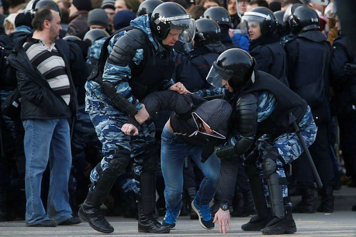 россия, протест, задержание