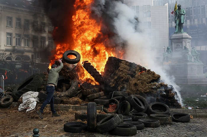 евросоюз, брюссель, фермеры, протест, торговля, соглашение, мерсокур