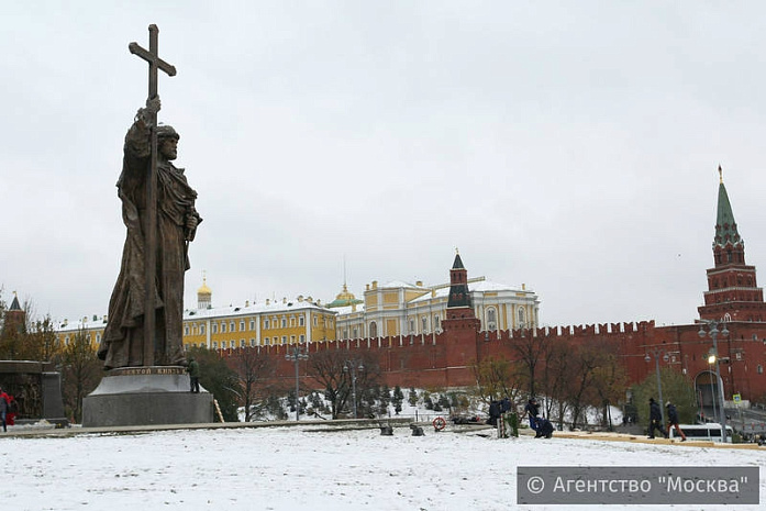 россия, москва, памятник, князь владимир