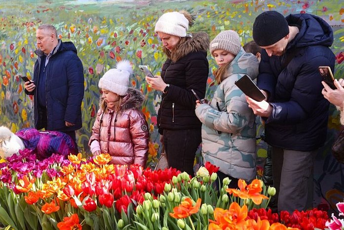 россия, москва, аптекарский огород, тюльпаны, выставка, репетиция весны