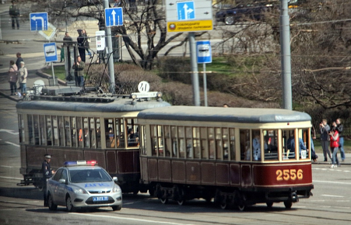 москва, трамвай, парад