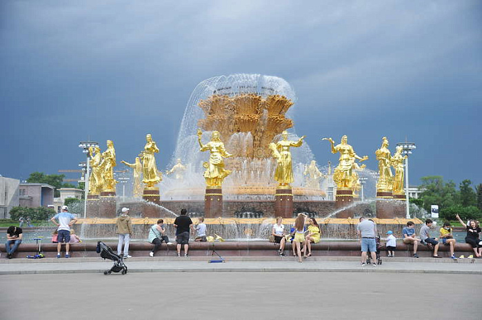 москва, фонтаны, сезон
