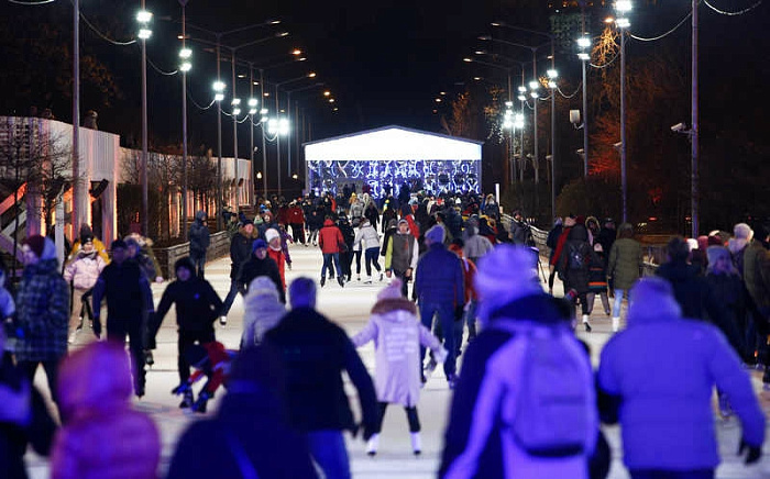 москва, парк горького, каток