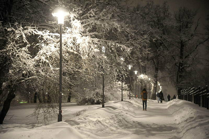 москва, снегопад