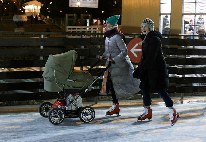 москва, парк горького, каток