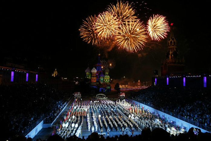 россия, москва, красная площадь, спасская башня, военные оркестры, мирей матье