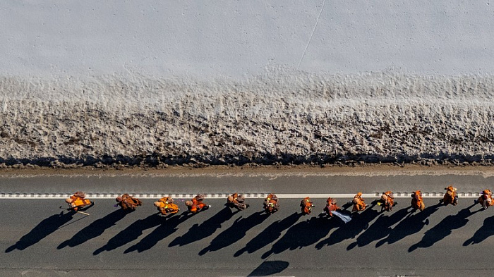 сша, религия, ьуддизм, монахи, марш мира, техас, вашингтон