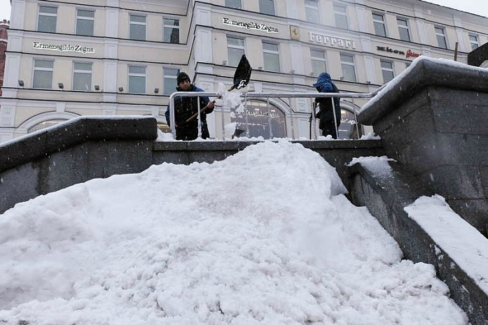 москва, снегопад