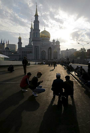 мусульмане, курбан-байрам, россия, москва