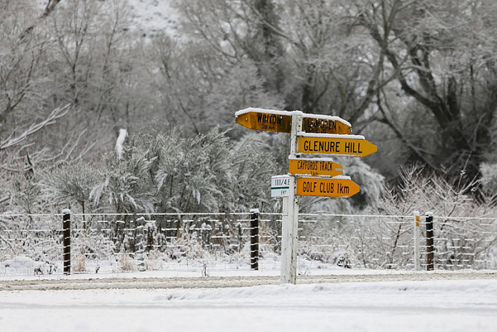 новая зеландия, зима, снег