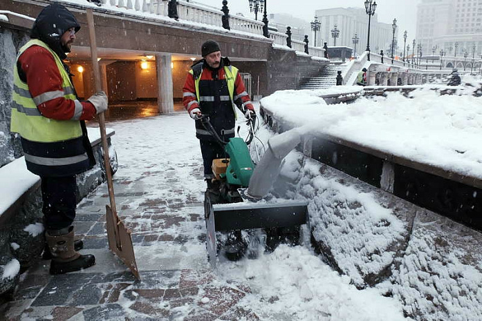 москва, снегопад