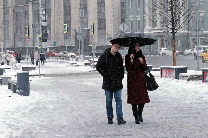 москва, снегопад