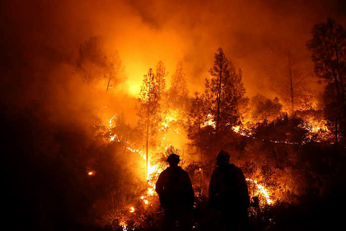 сша, калифорния, лесные пожары, Mendocino Complex Fire