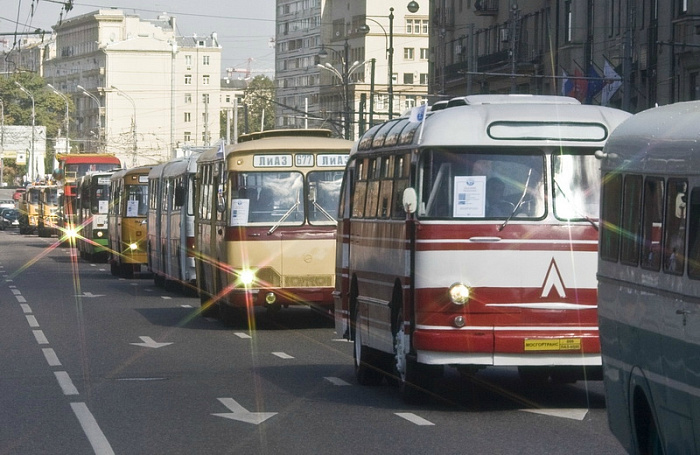 москва, транспорт, история, автобус, юбилей