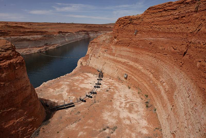 сша, река, колорадо, уровень воды, падение