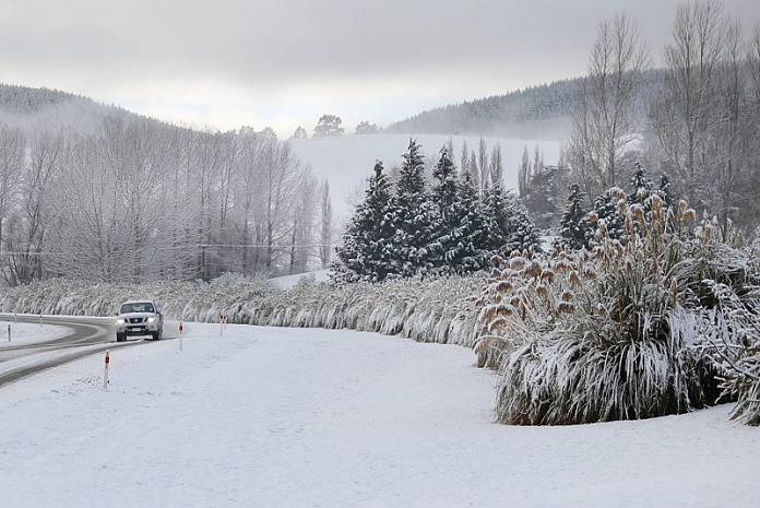 новая зеландия, зима, снег