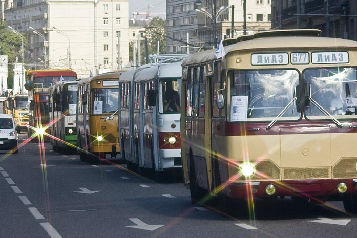 москва, транспорт, история, автобус, юбилей