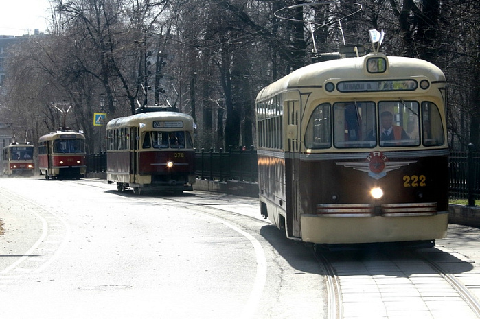москва, трамвай, парад