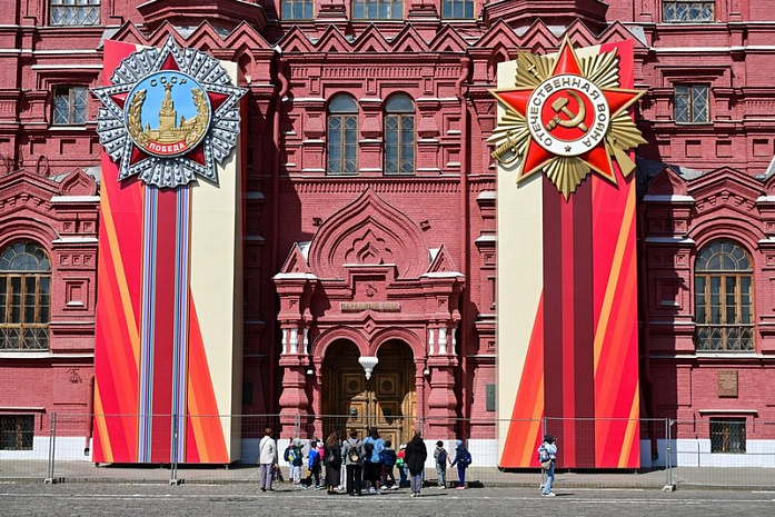 россия, москва, день победы, украшение