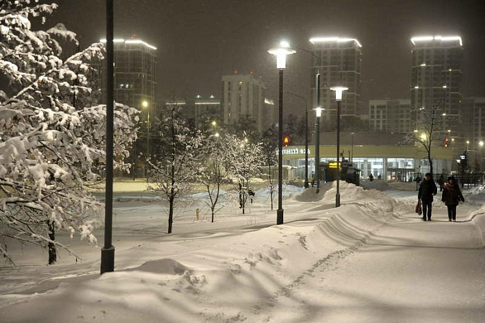 москва, снегопад